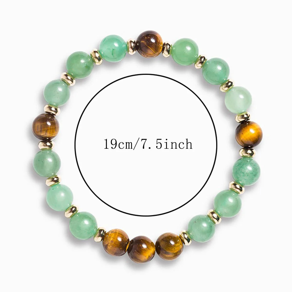 OAIITE Yellow Tiger Eye Green Aventurine Bracelet Attracts Fortune Enhancement Career Reiki Natural Energy Stone Jewelry Gift