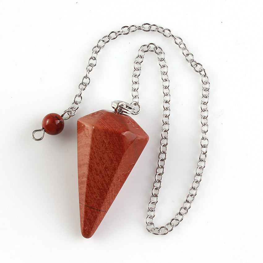 Natural Crystal Hexagonal Cone Pendant