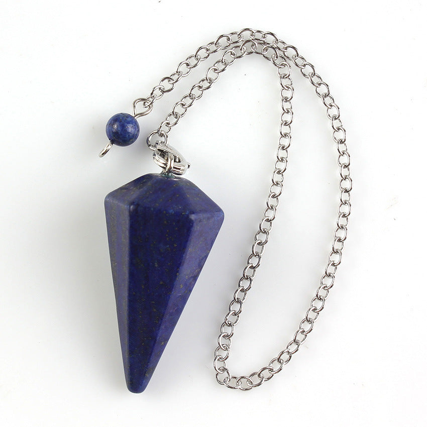 Natural Crystal Hexagonal Cone Pendant