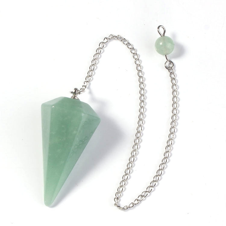 Natural Crystal Hexagonal Cone Pendant