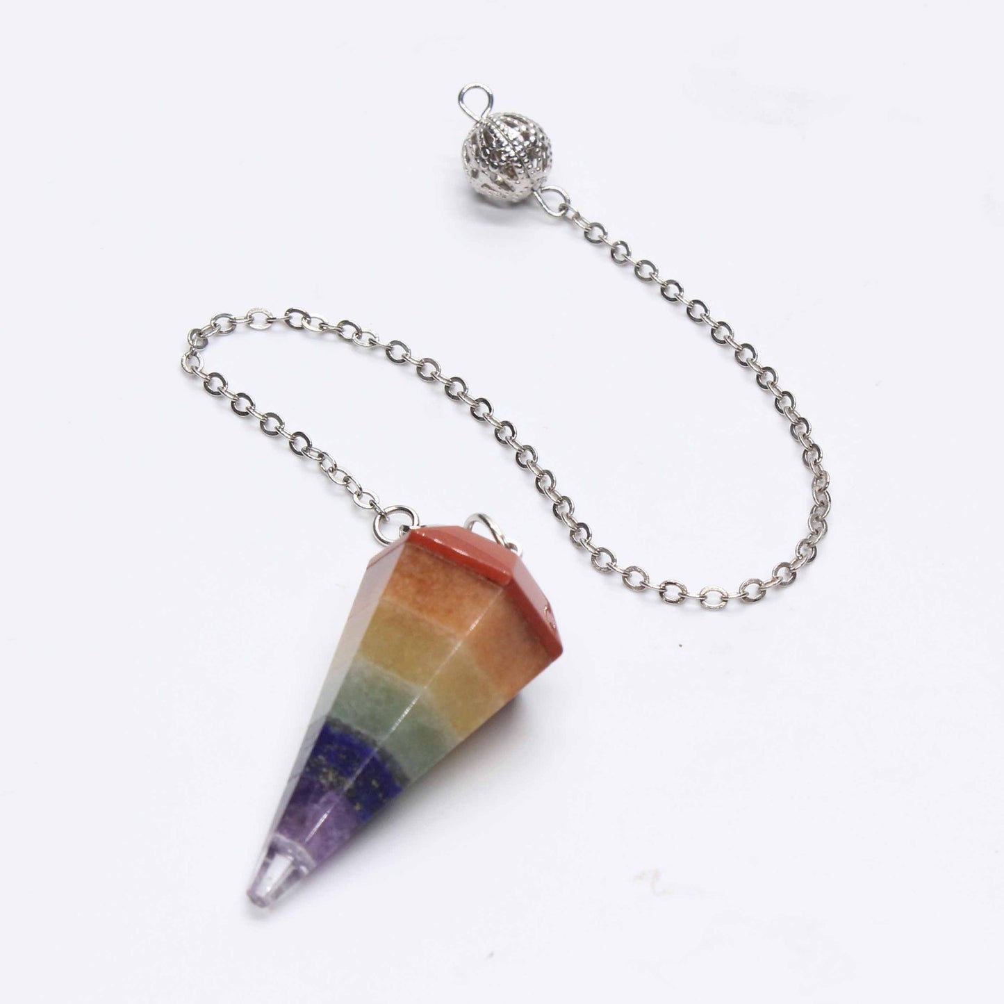 Natural Crystal Hexagonal Cone Pendant