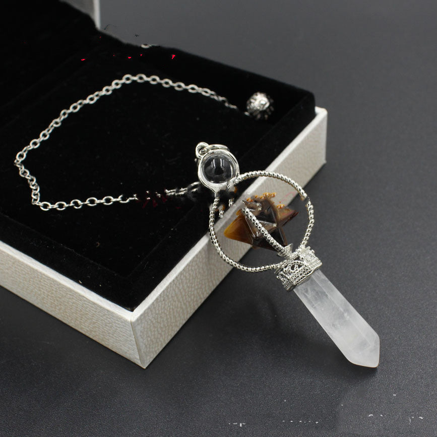 Natural Gemstones Merkaba Pendulum Healing Crystal: Unlock Your Intuition