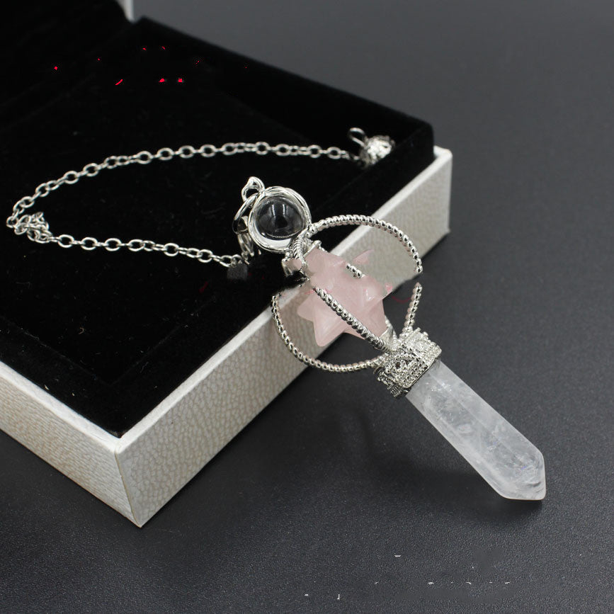 Natural Gemstones Merkaba Pendulum Healing Crystal: Unlock Your Intuition