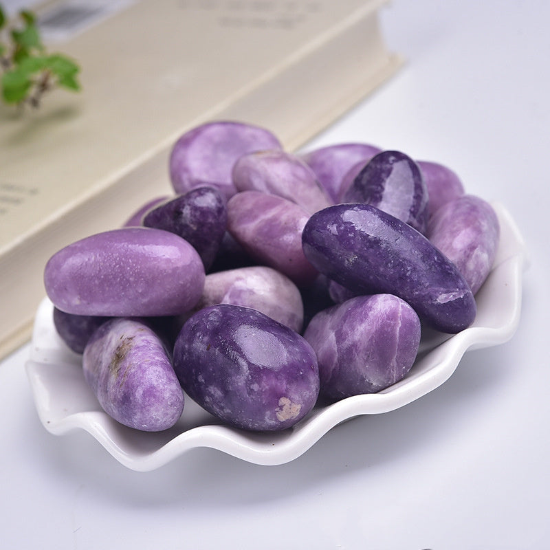 Natural Polished Lepidolite Tumbled Crystals Healing Stones For Sale