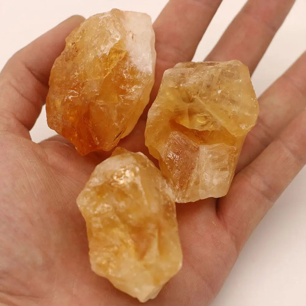 30g Natural Citrine Crystal Irregular Rough Ore Rock Reiki Collectible Specimen Collection Home Decoration Aroma Diffuser 2-4cm