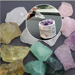 Natural Crystal Stones – Irregular Rose Quartz, Amethyst, and Fluorite Mineral Rocks for Reiki Healing and Home Decor