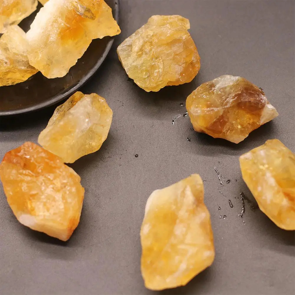 30g Natural Citrine Crystal Irregular Rough Ore Rock Reiki Collectible Specimen Collection Home Decoration Aroma Diffuser 2-4cm