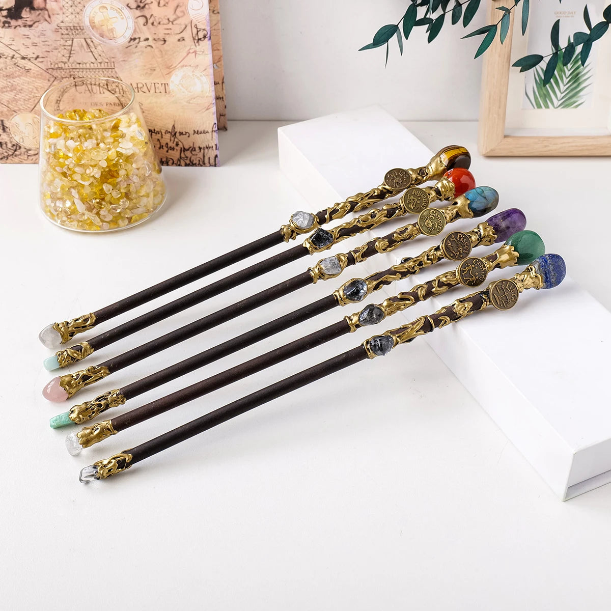 12 Constellation Crystal Wand – Magic Healing Gem for Home Decor