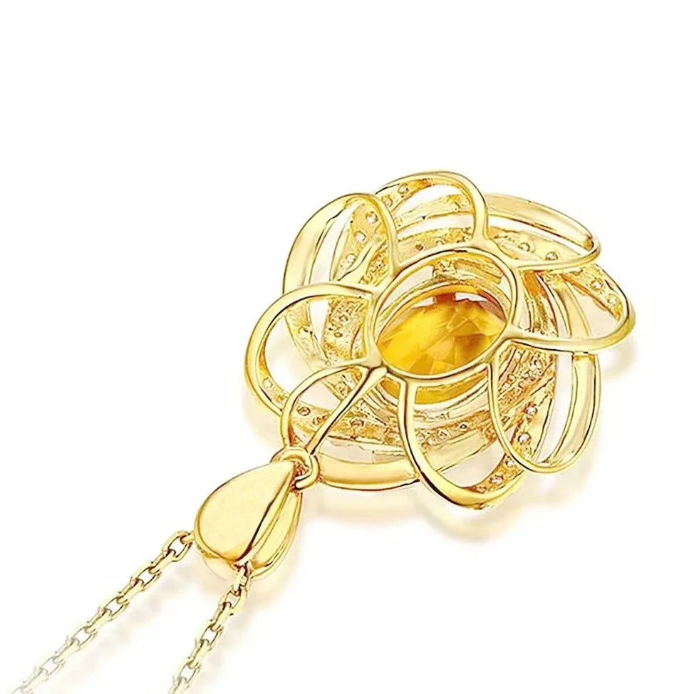 Midas King Citrine Jewelry Pendant Necklace Ladies