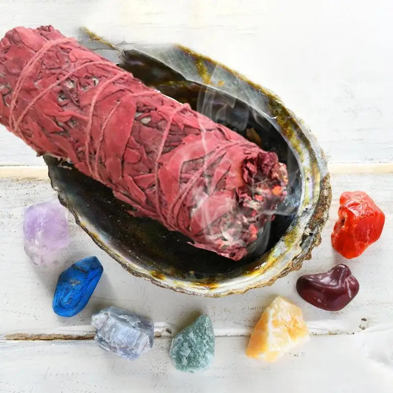 Red Sage & Dragon Blood Smudge Stick for Cleansing