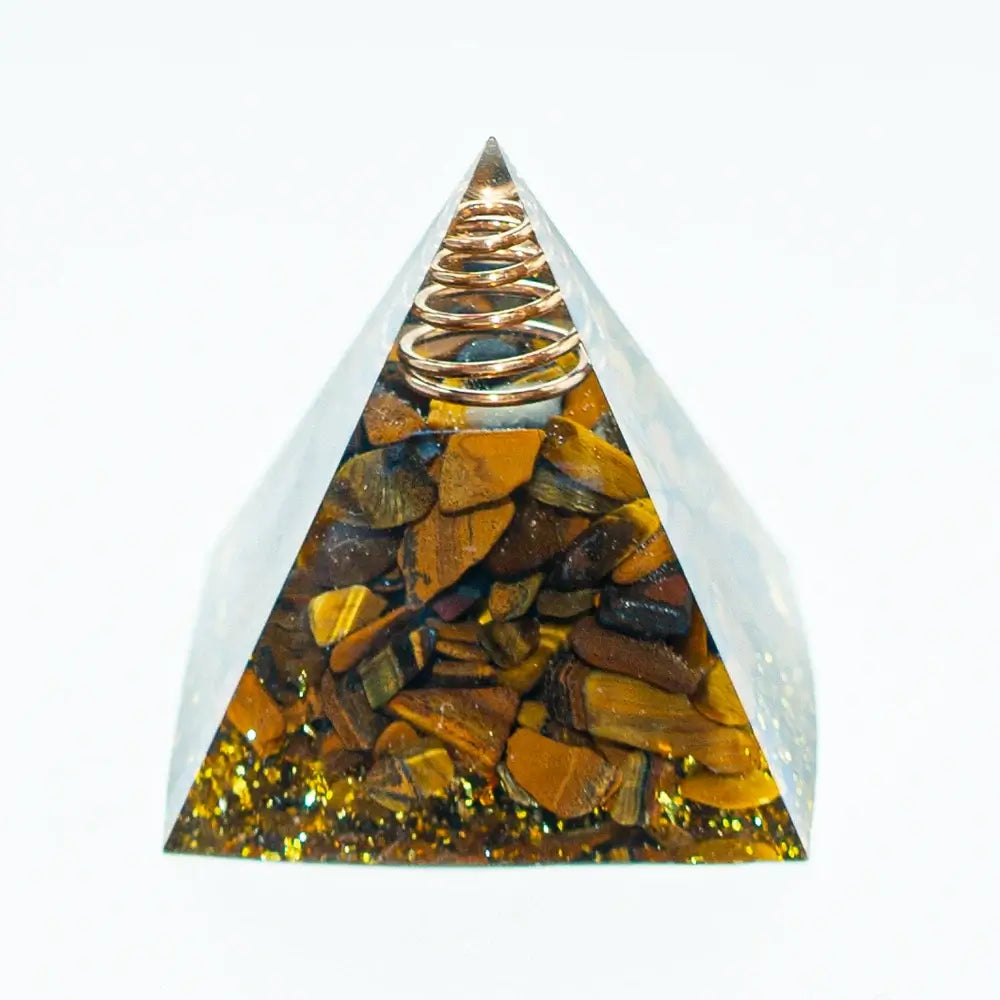 Energy Pyramid Orgonite – Natural Amethyst Quartz Crystal Reiki Healing Chakra