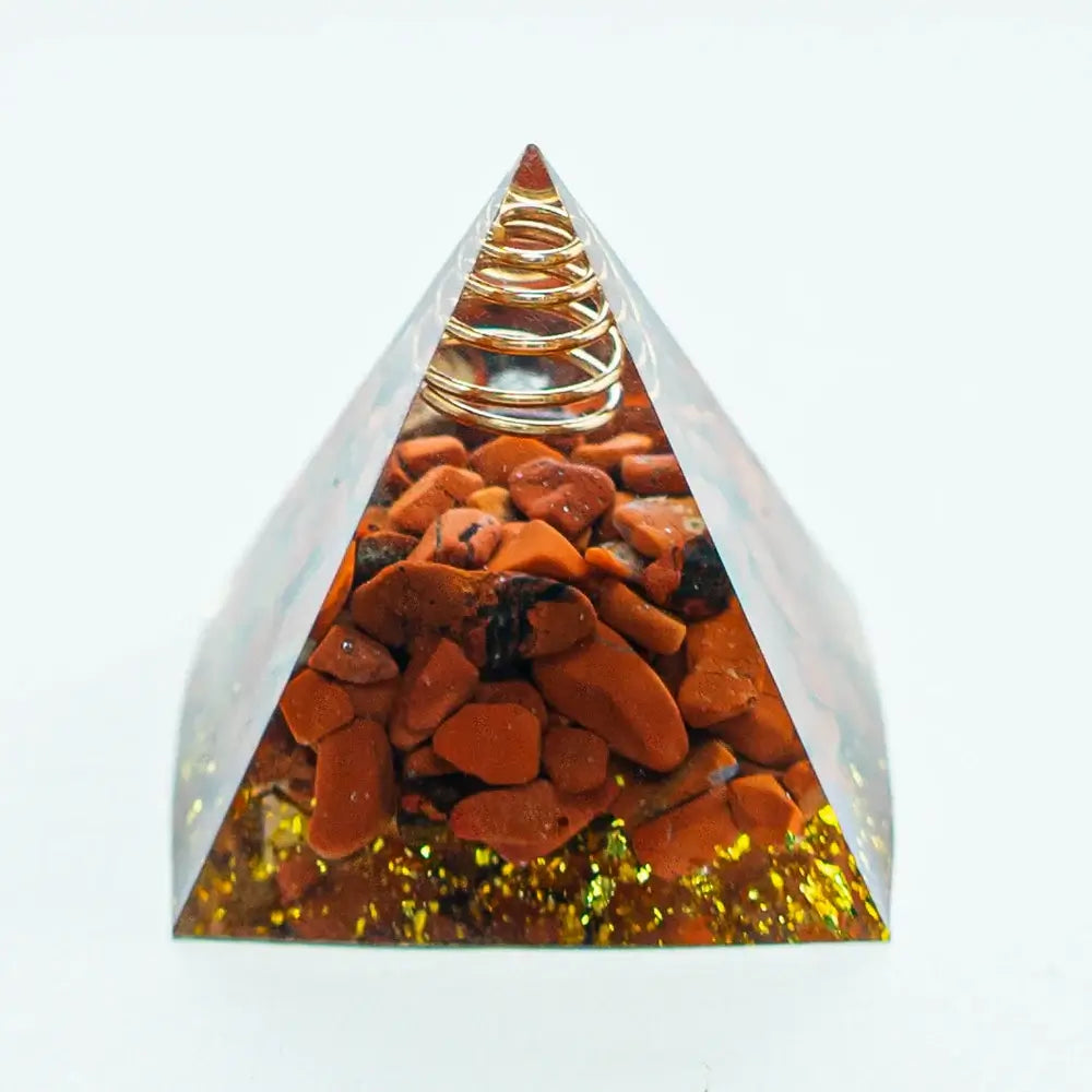 Energy Pyramid Orgonite – Natural Amethyst Quartz Crystal Reiki Healing Chakra