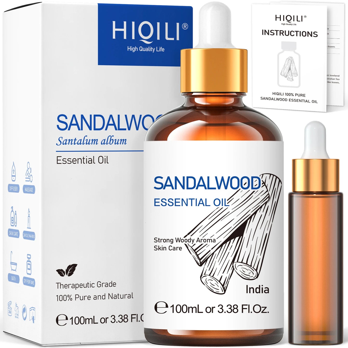 Sandalwood Oil - Pure Natural Aromatherapy