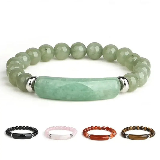 Handmade Healing Stone Bracelet – Natural Turquoise & Malachite Gemstones for Body Energy and Yoga