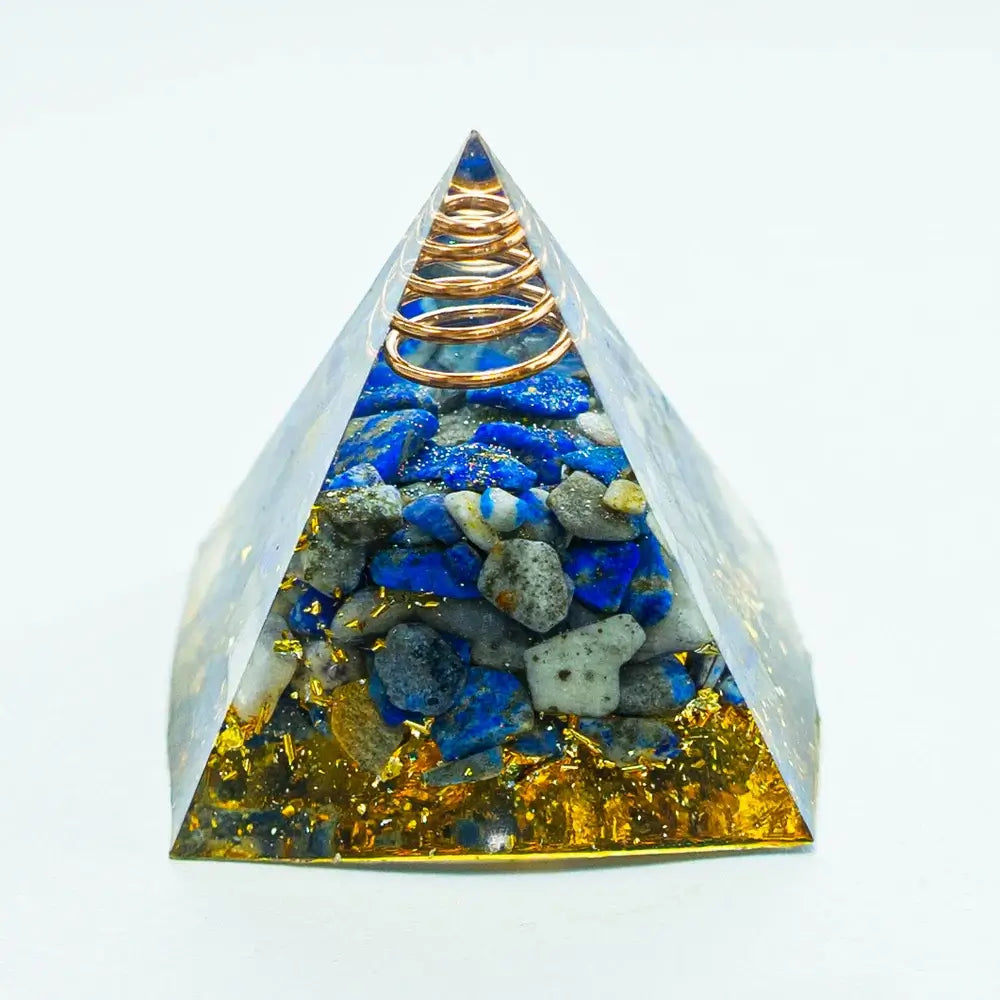 Energy Pyramid Orgonite – Natural Amethyst Quartz Crystal Reiki Healing Chakra