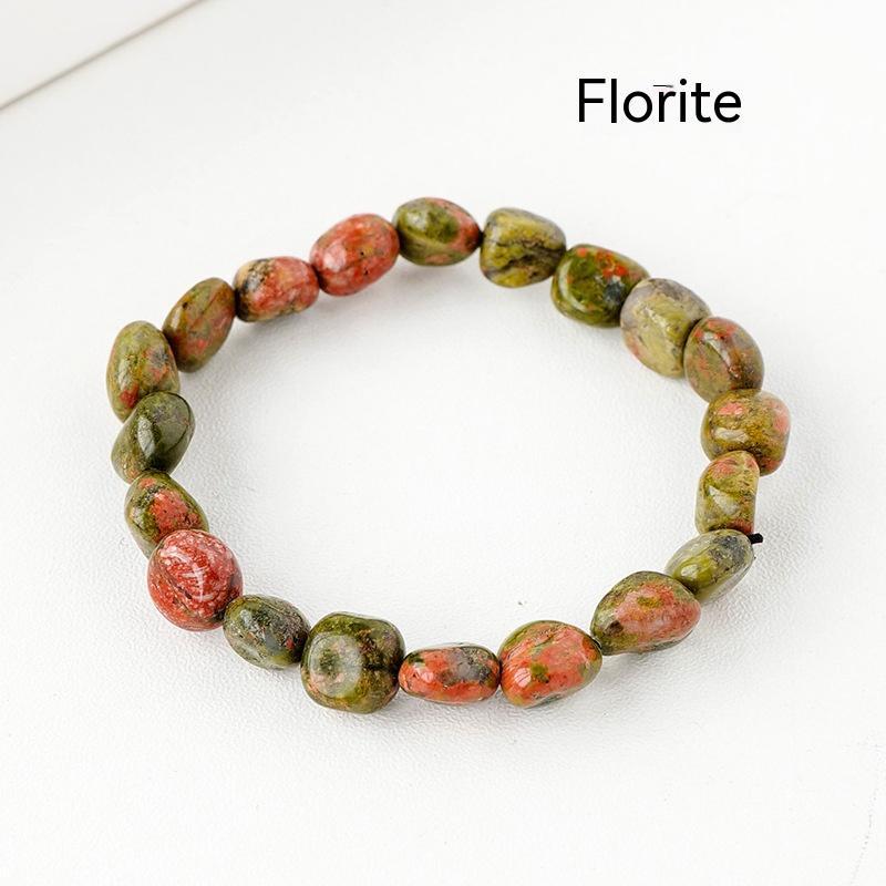 Natural Crystal Stone Rolling Bracelet