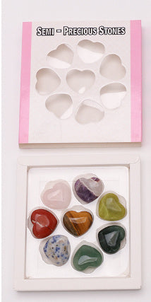 Natural Stone Crystal Agate Heart-shaped Stone Boxed